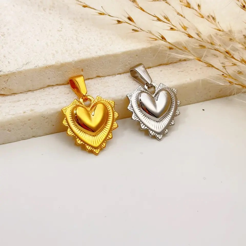 Rosy Heart Charm