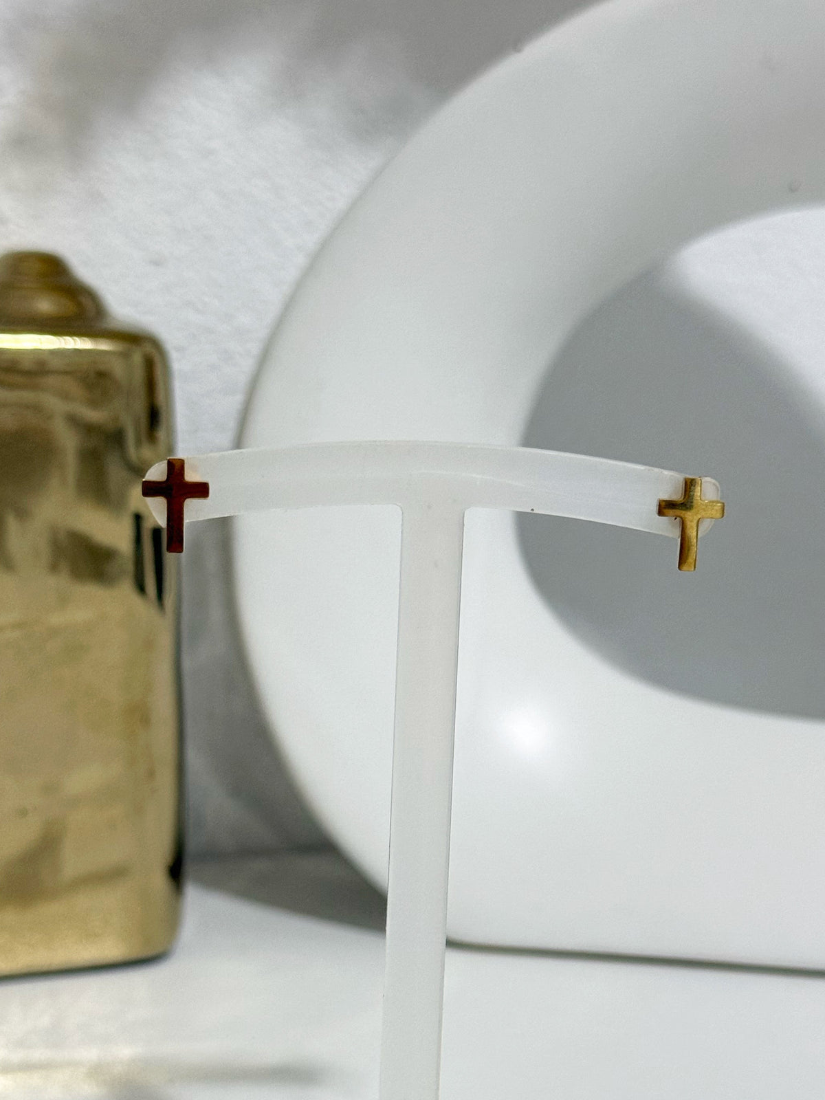 Mini Cross Earring