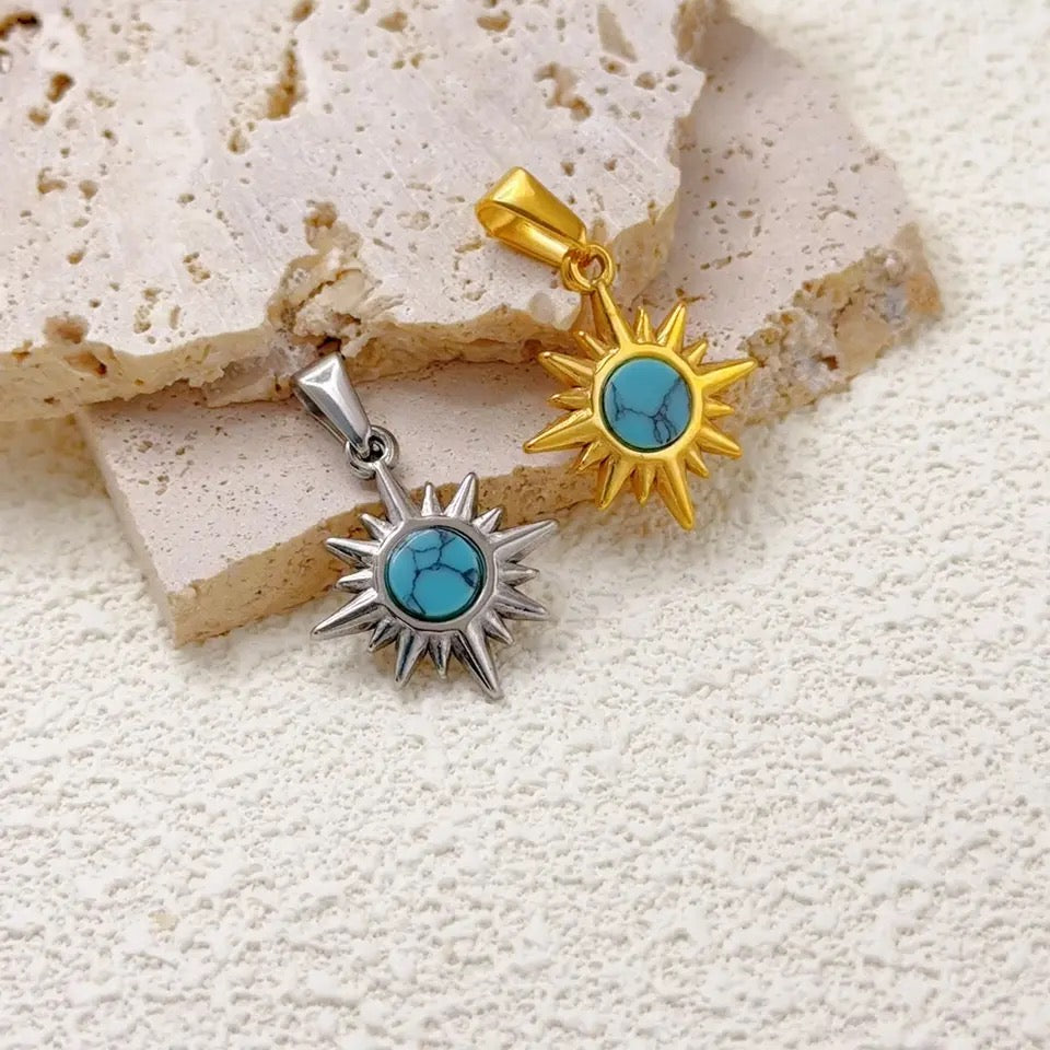 Blue Sun Charm